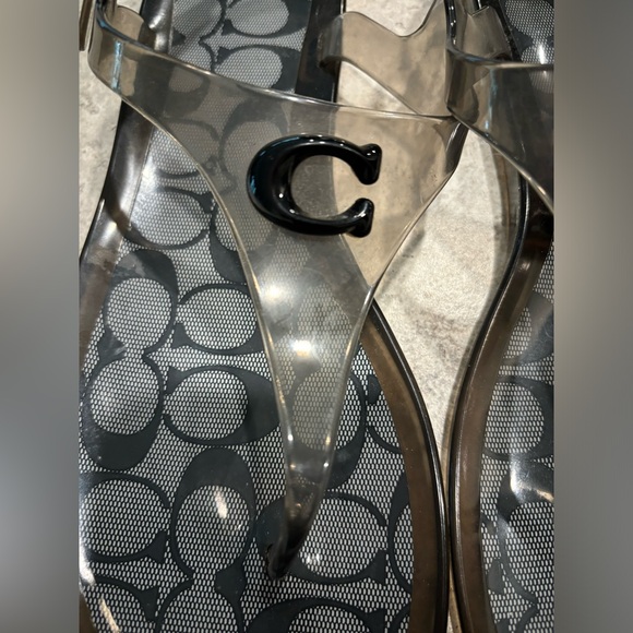 COACH Women's Natalee Jelly Thong Sandals Size 9 - Picture 4 of 14